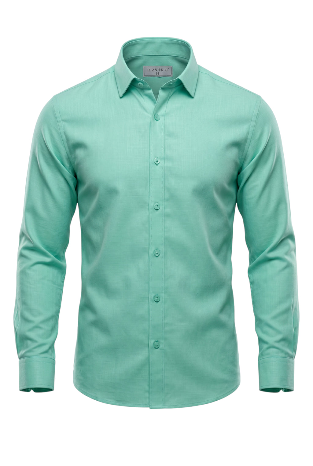 Green shirt on a white background