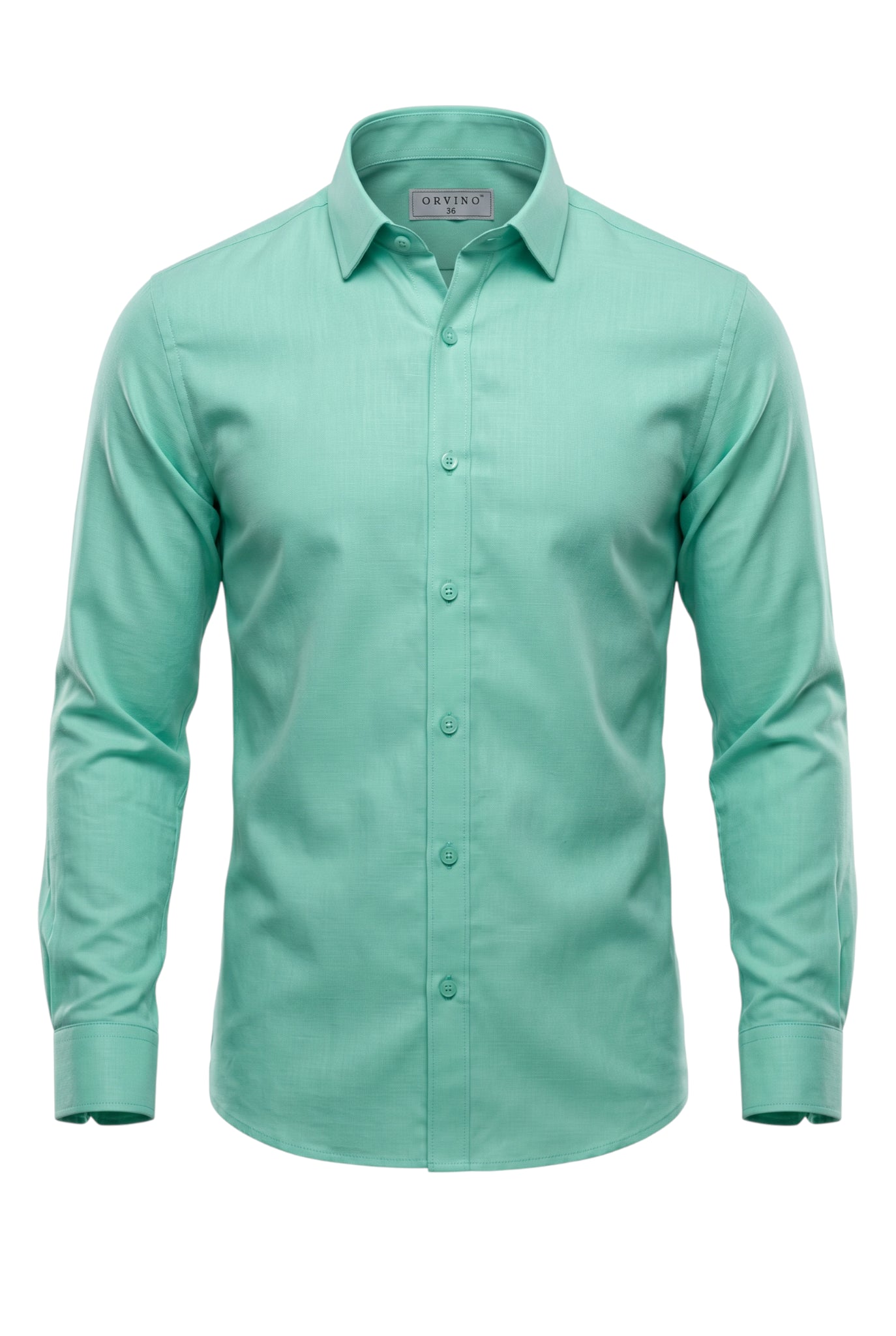 Green shirt on a white background